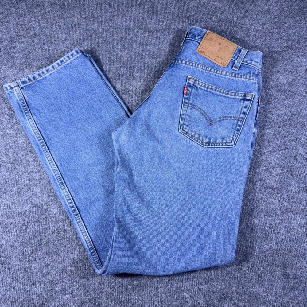 Vintage 2001 Levis 505 Regular Fit Straight Leg Jeans Medium Wash Denim W31 L32